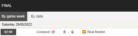 Biến động tỷ lệ kèo Liverpool vs Real Madrid, 2h00 ngày 29/5 - Ảnh 1