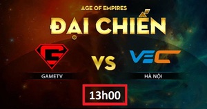 Video AOE 4vs4: Hà Nội vs GameTV ngày 9/5