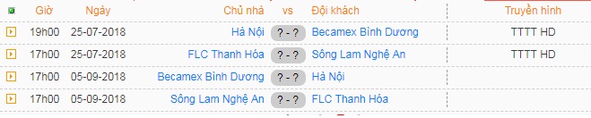 Lịch thi đấu bán kết Cúp Quốc gia 2018: Hà Nội vs Bình Dương và derby Bắc Trung Bộ
